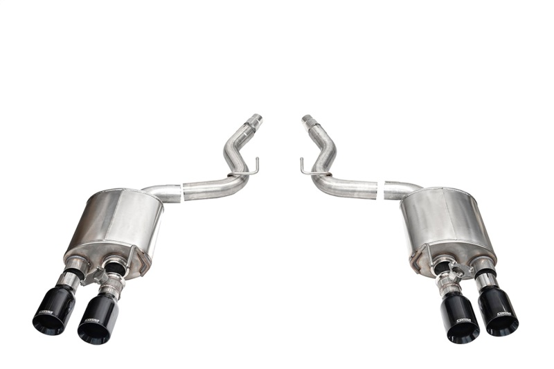 Ford Mustang Performance Exhaust - Rear - CORSA Performance - 3in Dual Rear Axle-Back w/Twin 4.5in Black PVD Straight Tip - Black - `24-`27